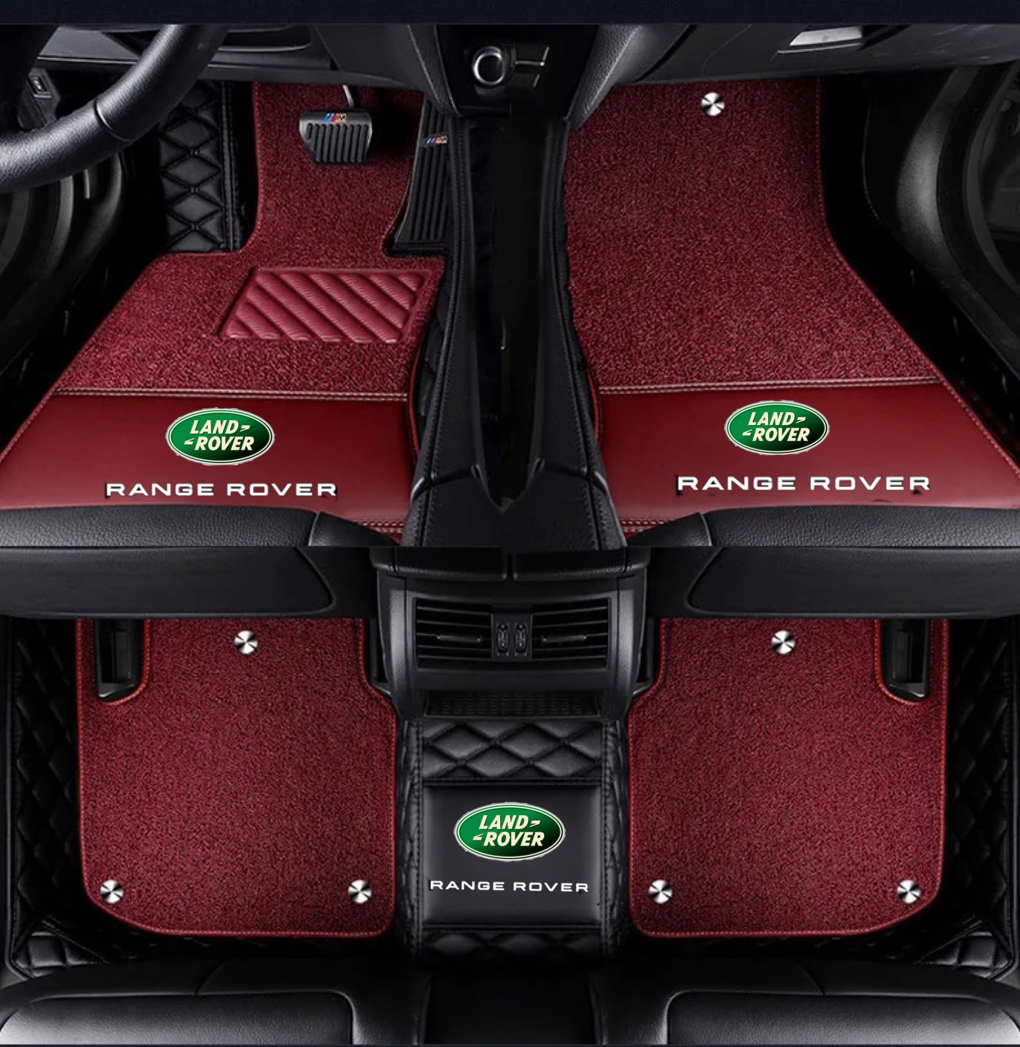 Double Tapis 9D (Noir/Noir) + Tapis Rouge X1
