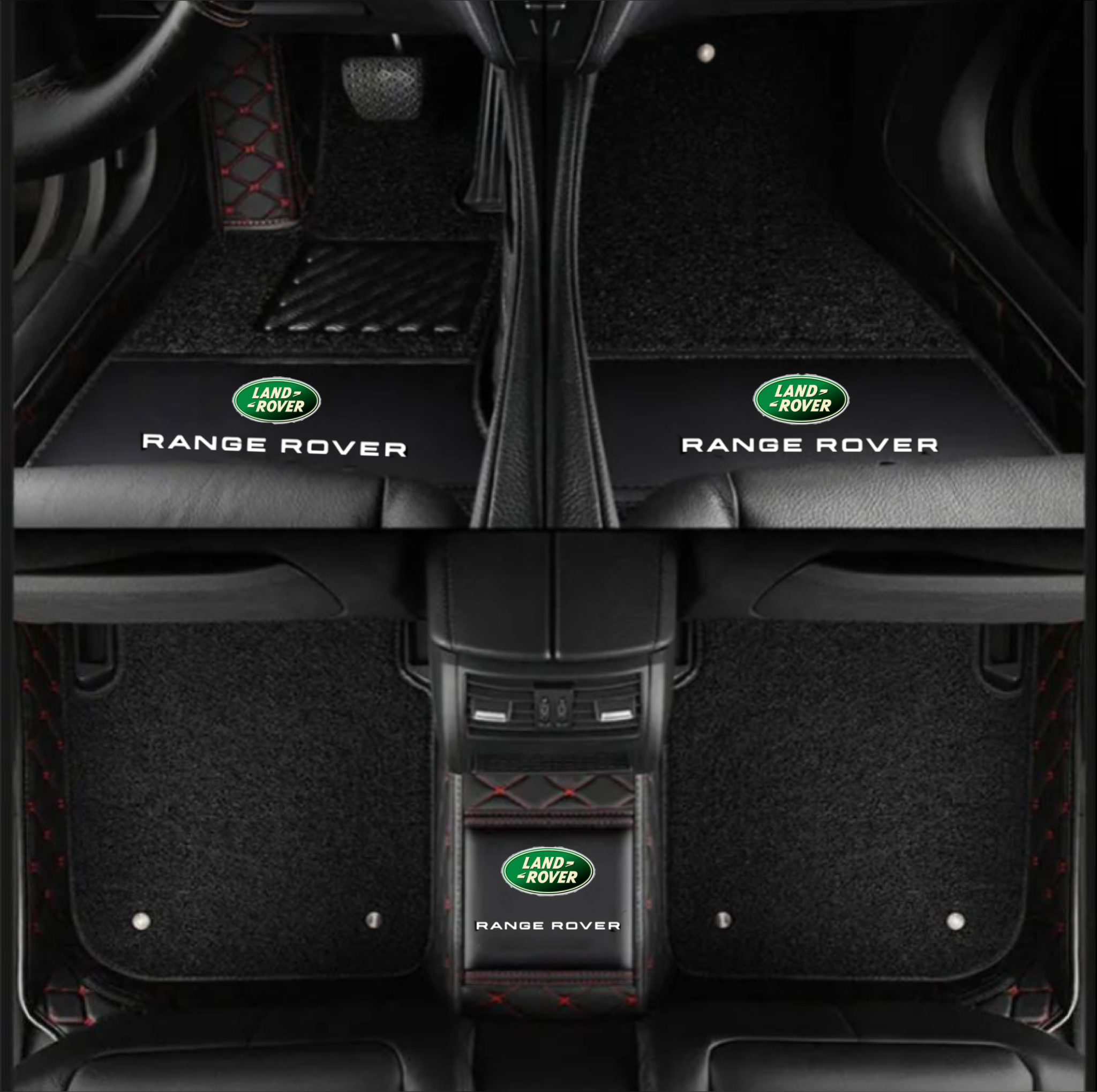 Double Tapis 9D (Noir/Rouge) + Tapis Noir Mégane 3 / 4